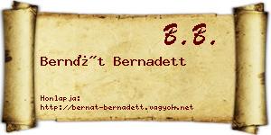 Bernát Bernadett névjegykártya