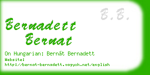 bernadett bernat business card