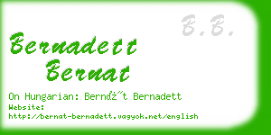 bernadett bernat business card